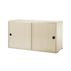 Armoire à portes coulissantes String, placage frêne, 78x30 cm