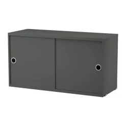 Armoire à portes coulissantes String, Gris foncé, 78x30 cm