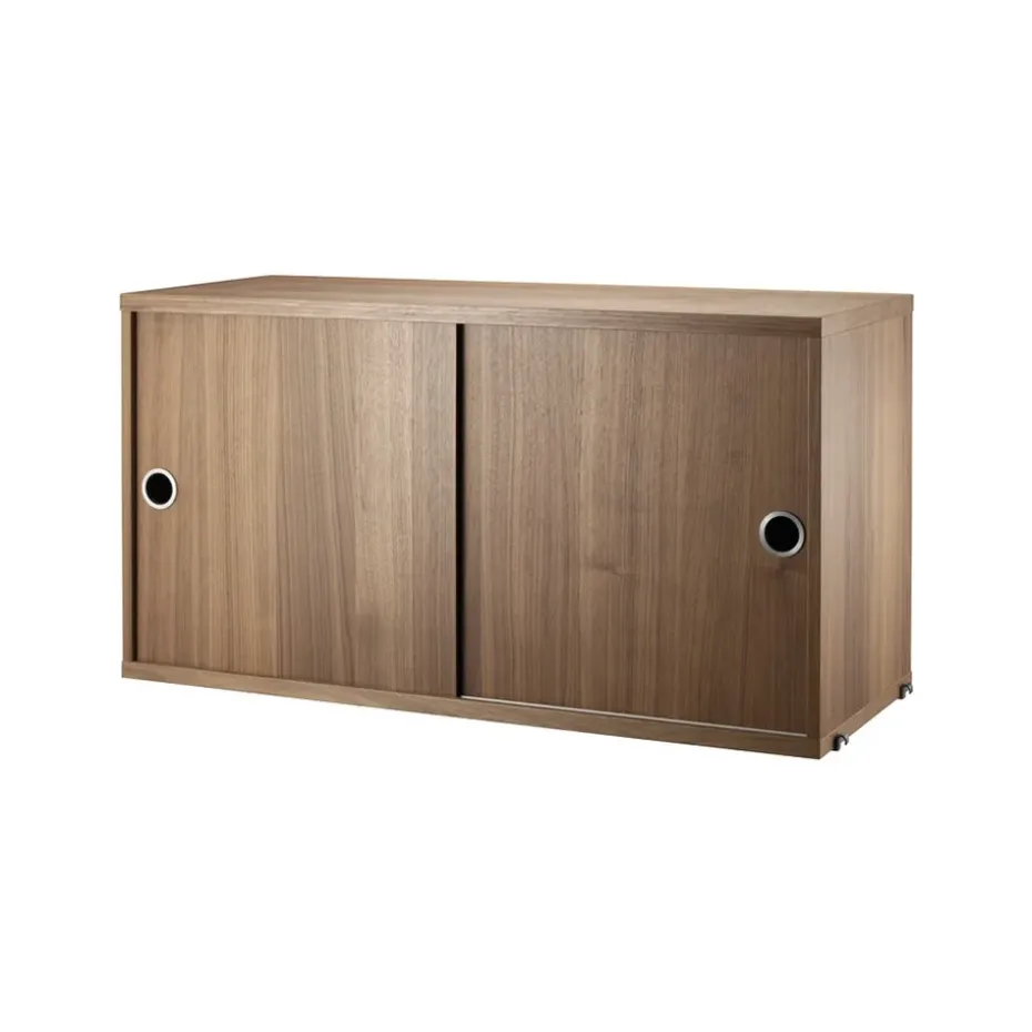 Armoire à portes coulissantes String, noyer, 78x30 cm