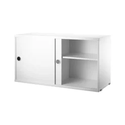 Armoire à portes coulissantes String, blanc, 78x30 cm