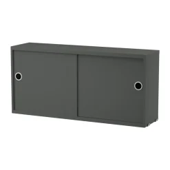Armoire à portes coulissantes String, Gris foncé, 78x20 cm