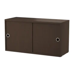 Armoire à portes coulissantes String, Chêne foncé, 78x30 cm