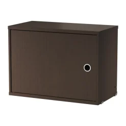 Armoire à portes String, Chêne foncé, 58x30 cm