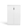 Armoire Aoko 120 cm, Blanc laqué