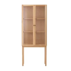 Armoire avec portes en verre Curiosity 168 cm, Oak