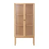 Armoire avec portes en verre Curiosity 143 cm, Oak
