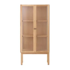 Armoire avec portes en verre Curiosity 143 cm, Oak