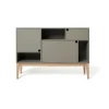 Armoire Citti 6x3, Mole grey-structure en chêne laqué mat