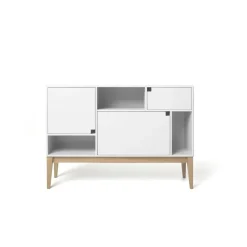 Armoire Citti 6x3, White, structure en chêne laqué mat