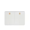 Armoire Frame 160 High , white, portes pliantes, 42 cm, natural