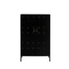Armoire Francis, noir, cuir noir