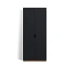 Armoire haute Snö F, char grey, base en chêne, dj.42 cm