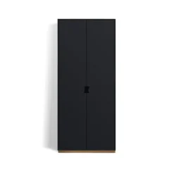 Armoire haute Snö F, char grey, base en chêne, dj.42 cm