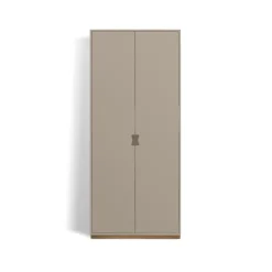 Armoire haute Snö F, Dark sand, base en chêne, dj.30 cm