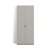 Armoire haute Snö F, Light grey, base en chêne, dj.42 cm