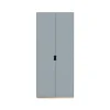 Armoire haute Snö F, Nordic blue, base en bouleau, dj.30 cm