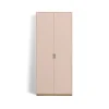 Armoire haute Snö F, Rose, base en chêne, dj.30 cm