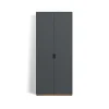 Armoire haute Snö F, Storm grey, base en chêne, dj.42 cm