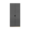 Armoire haute Snö F, Storm grey, base en bouleau, dj.30 cm