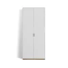 Armoire haute Snö F, White, base en chêne, dj.30 cm