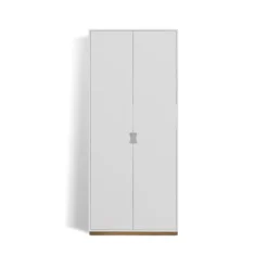 Armoire haute Snö F, white, base en chêne, dj.42 cm, portes opaques