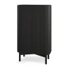 Armoire Loud tall 143 cm, Black painted oak