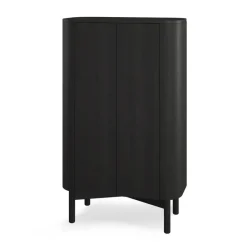 Armoire Loud tall 143 cm, Black painted oak