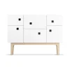 Armoire Peep C2, blanc, chêne pigmenté blanc
