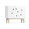 Armoire Peep C1, blanc, chêne pigmenté blanc