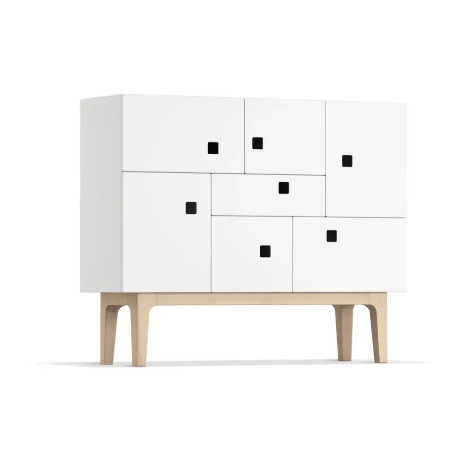 Armoire Peep C1, blanc, chêne pigmenté blanc