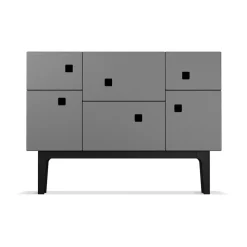 Armoire Peep C2, slate grey, laqué noir