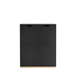 Armoire Snö E, Char grey, base en bouleau, portes opaques, dj.42 cm