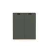 Armoire Snö E, Green khaki, base en bouleau, portes opaques, dj.42 cm