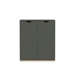 Armoire Snö E, Green khaki, base en bouleau, portes opaques, dj.42 cm