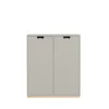 Armoire Snö E, Light grey,base en bouleau, portes opaques, dj.42 cm