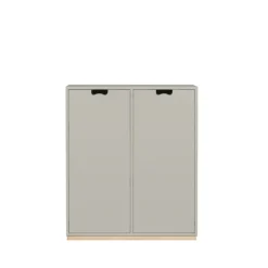 Armoire Snö E, Light grey,base en bouleau, portes opaques, dj.42 cm