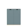 Armoire Snö E, Nordic blue, base en bouleau, portes opaques, dj.42 cm