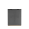 Armoire Snö E, Storm grey, base en bouleau, portes opaques, dj.42 cm