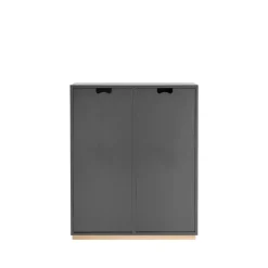 Armoire Snö E, Storm grey, base en bouleau, portes opaques, dj.30 cm