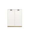 Armoire Snö E, White, base en chêne, portes opaques, dj.42 cm