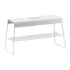 Banc avec étagère A-bench outdoor 45 cm, Soft Grey