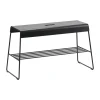 Banc avec étagère A-bench outdoor 45 cm, Black