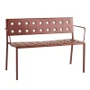 Banc Balcony Dining avec accoudoirs 121x52 cm, Iron red