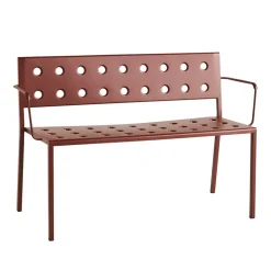 Banc Balcony Dining avec accoudoirs 121x52 cm, Iron red