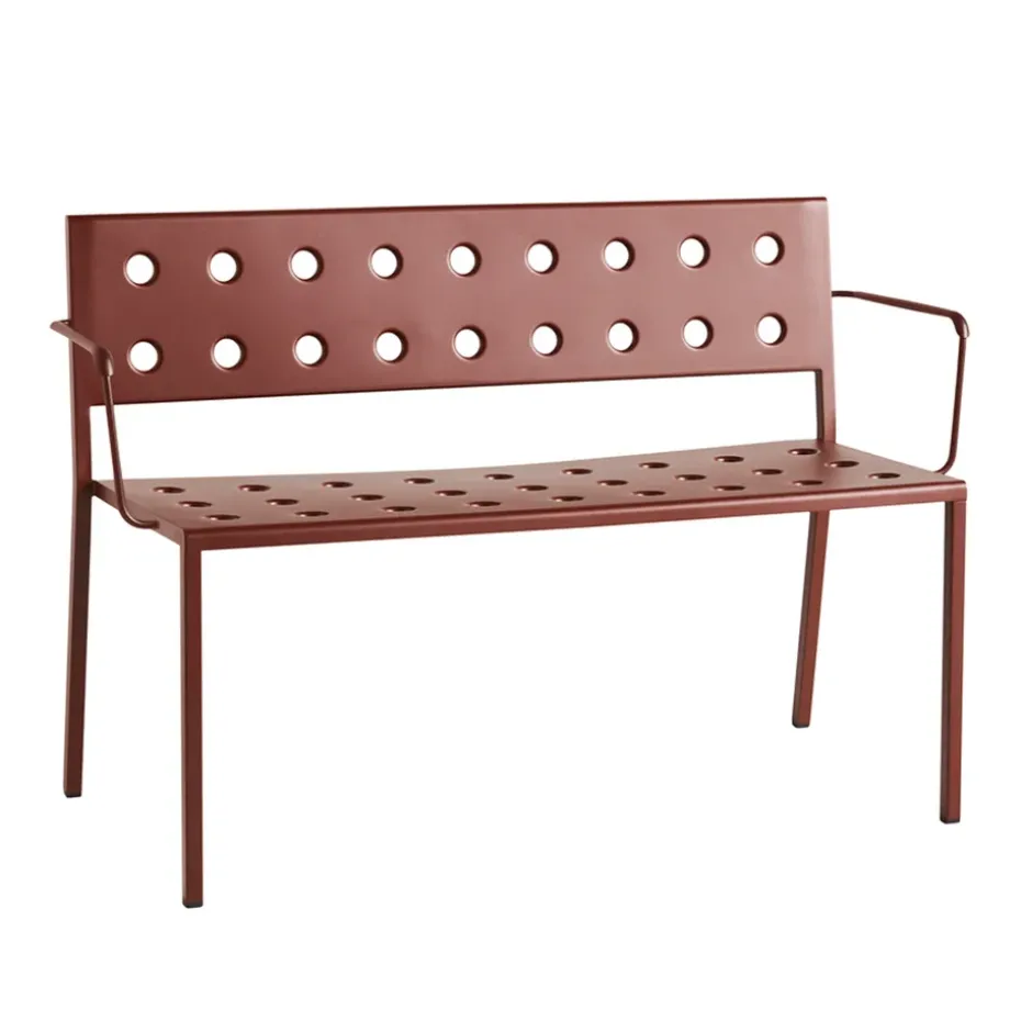 Banc Balcony Dining avec accoudoirs 121x52 cm, Iron red