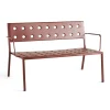 Banc Balcony Lounge avec accoudoirs 121,5x69 cm, Iron red