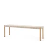 Banc Betty TK5, oak, assise en ruban de lin tressé naturel