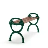 Banc Byarum, Acajou, support vert