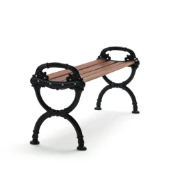 Banc Byarum, Acajou, support noir
