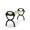 Banc Byarum, Imprégnation de pin, support noir